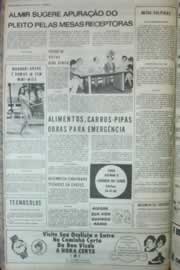 Página do jornal Correio do Ceará de outubro de 1972