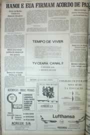 Página do jornal Correio do Ceará de outubro de 1972