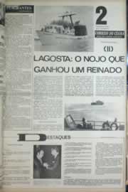 Página do jornal Correio do Ceará de outubro de 1972