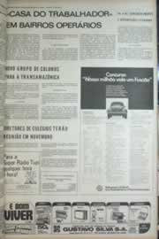 Página do jornal Correio do Ceará de outubro de 1972
