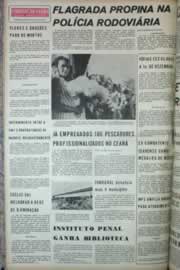 Página do jornal Correio do Ceará de novembro de 1972