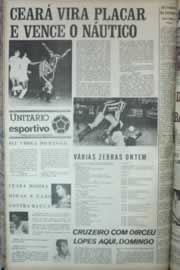 Página do jornal Correio do Ceará de novembro de 1972
