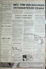 Página do jornal Correio do Ceará de novembro de 1972