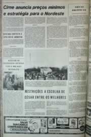 Página do jornal Correio do Ceará de novembro de 1972