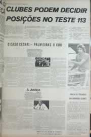 Página do jornal Correio do Ceará de novembro de 1972