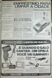 Página do jornal Correio do Ceará de novembro de 1972