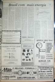 Página do jornal Correio do Ceará de novembro de 1972