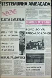 Página do jornal Correio do Ceará de novembro de 1972