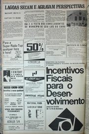 Página do jornal Correio do Ceará de novembro de 1972