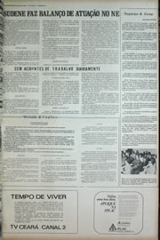 Página do jornal Correio do Ceará de dezembro de 1972