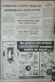 Página do jornal Correio do Ceará de dezembro de 1972