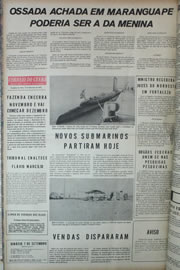Página do jornal Correio do Ceará de dezembro de 1972