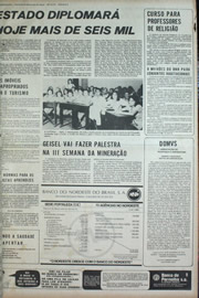 Página do jornal Correio do Ceará de dezembro de 1972