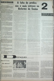 Página do jornal Correio do Ceará de dezembro de 1972