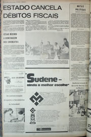 Página do jornal Correio do Ceará de dezembro de 1972