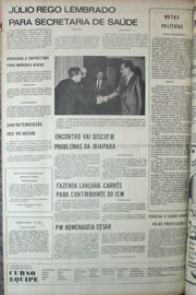 Página do jornal Correio do Ceará de dezembro de 1972