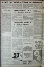 Página do jornal Correio do Ceará de dezembro de 1972