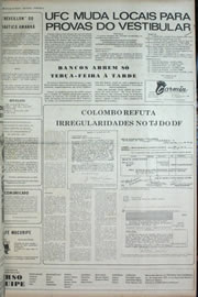 Página do jornal Correio do Ceará de dezembro de 1972