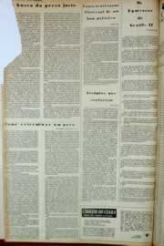 Página do jornal Correio do Ceará de janeiro de 1973