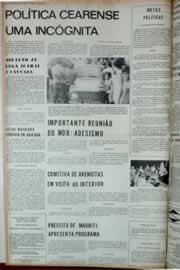 Página do jornal Correio do Ceará de janeiro de 1973