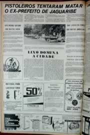 Página do jornal Correio do Ceará de janeiro de 1973