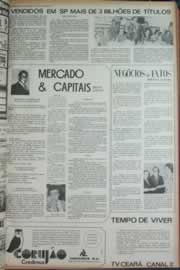 Página do jornal Correio do Ceará de janeiro de 1973