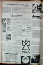 Página do jornal Correio do Ceará de janeiro de 1973