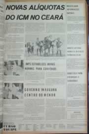 Página do jornal Correio do Ceará de janeiro de 1973