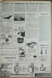 Página do jornal Correio do Ceará de janeiro de 1973