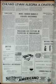 Página do jornal Correio do Ceará de janeiro de 1973