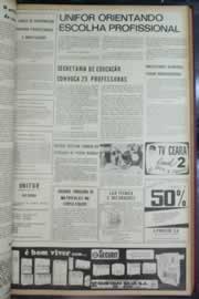 Página do jornal Correio do Ceará de janeiro de 1973