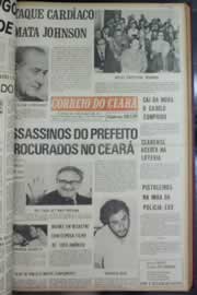 Página do jornal Correio do Ceará de janeiro de 1973
