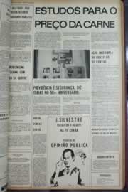 Página do jornal Correio do Ceará de janeiro de 1973