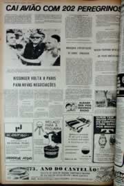 Página do jornal Correio do Ceará de janeiro de 1973