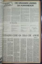Página do jornal Correio do Ceará de janeiro de 1973