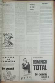 Página do jornal Correio do Ceará de janeiro de 1973