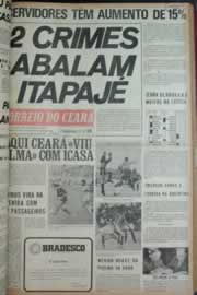 Página do jornal Correio do Ceará de janeiro de 1973