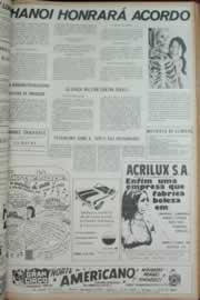 Página do jornal Correio do Ceará de janeiro de 1973