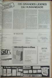Página do jornal Correio do Ceará de janeiro de 1973