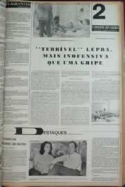 Página do jornal Correio do Ceará de fevereiro de 1973