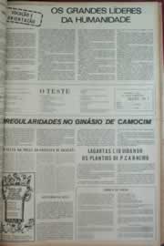 Página do jornal Correio do Ceará de fevereiro de 1973