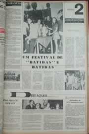 Página do jornal Correio do Ceará de fevereiro de 1973