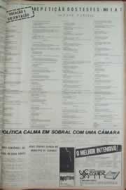 Página do jornal Correio do Ceará de fevereiro de 1973
