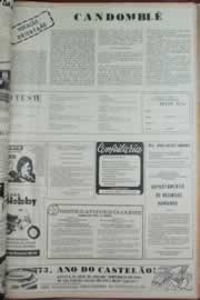 Página do jornal Correio do Ceará de fevereiro de 1973