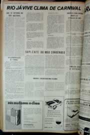 Página do jornal Correio do Ceará de fevereiro de 1973