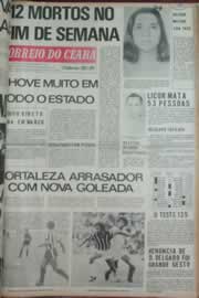 Página do jornal Correio do Ceará de fevereiro de 1973