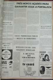 Página do jornal Correio do Ceará de fevereiro de 1973
