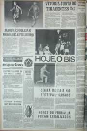Página do jornal Correio do Ceará de março de 1973