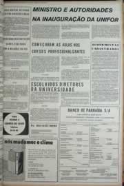 Página do jornal Correio do Ceará de março de 1973