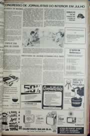Página do jornal Correio do Ceará de março de 1973